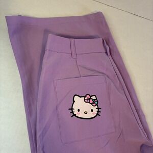 Shein x Hello Kitty Lavender Purple Wide Leg Pants Lightweight NWT Junior's XS